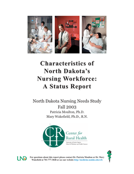 Characteristics of North Dakota's Nursing Workforce: a Status Report