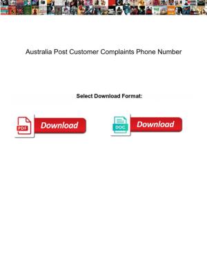 Australia Post Customer Complaints Phone Number