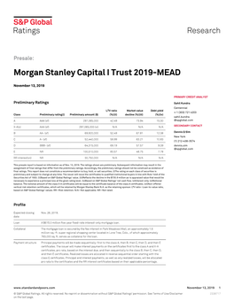 Morgan Stanley Capital I Trust 2019-MEAD