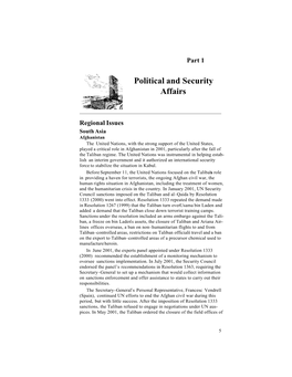 Political and Security Affairs