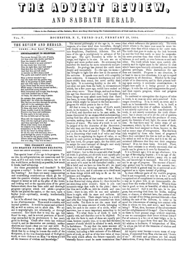 Review and Herald for 1854