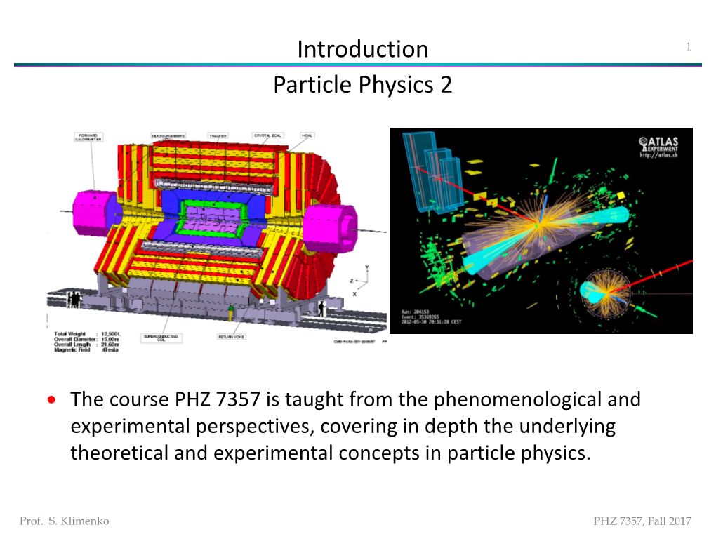 Introduction Particle Physics 2