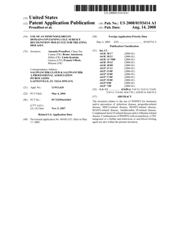 (12) Patent Application Publication (10) Pub. No.: US 2008/0193414 A1 Proudfoot Et Al