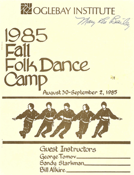 1985-08 Oglebay Institute Fall FDC Syllabus.Pdf