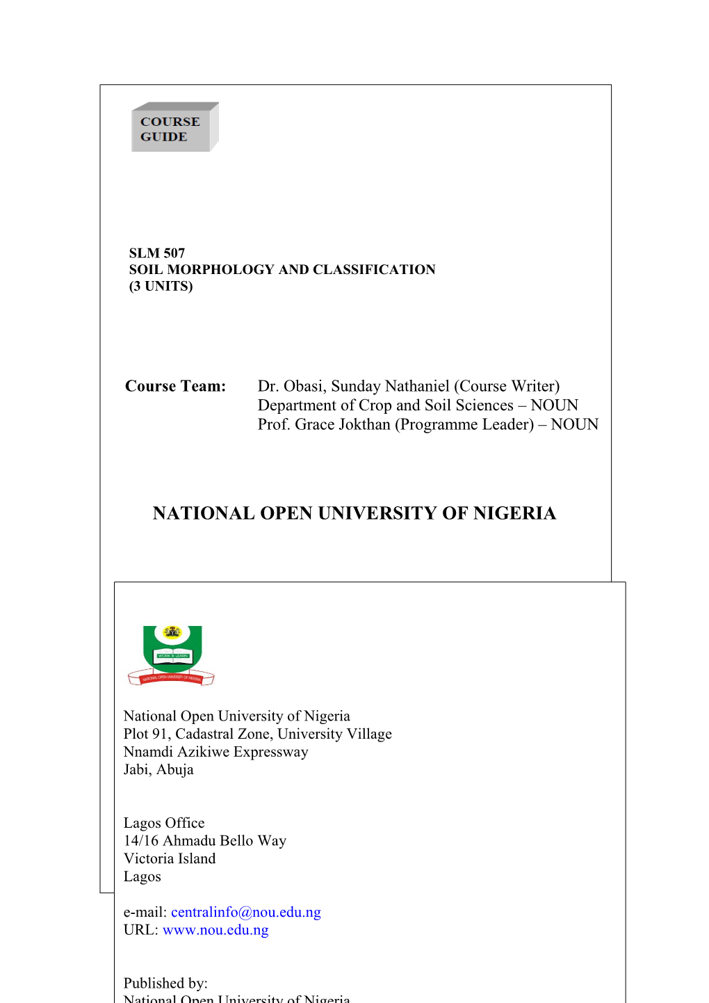 National Open University of Nigeria