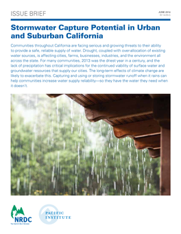 Stormwater Capture Potential in Urban and Suburban California (PDF)