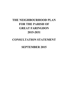 FNP Consultation Statement