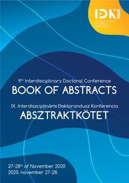 Book of Abstracts Absztraktkötet