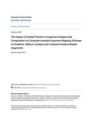 The Impact of Guided Practice in Argument Analysis And