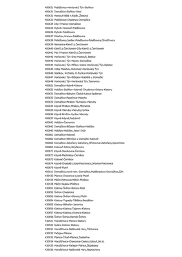 400621 Poběžovice-Horšovský Týn-Staňkov 400631 Domažlice-Staňkov-Stod 400632 Hostouň-Bělá N.Radb.,Železná 400633 Po