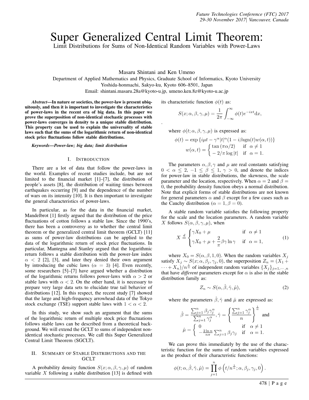 Super Generalized Central Limit Theorem: Limit Distributions for Sums of Non-Identical Random Variables with Power-Laws