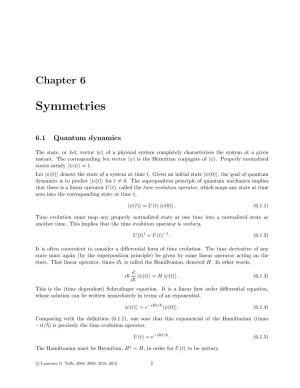 Particles and Symmetries CHAPTER 6