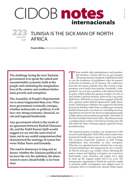 Internacionals 223 TUNISIA IS the SICK MAN of NORTH JANUARY 2020 AFRICA