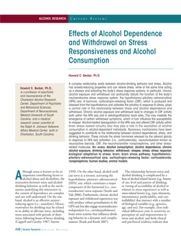 ALCOHOL RESEARCH: Current Reviews