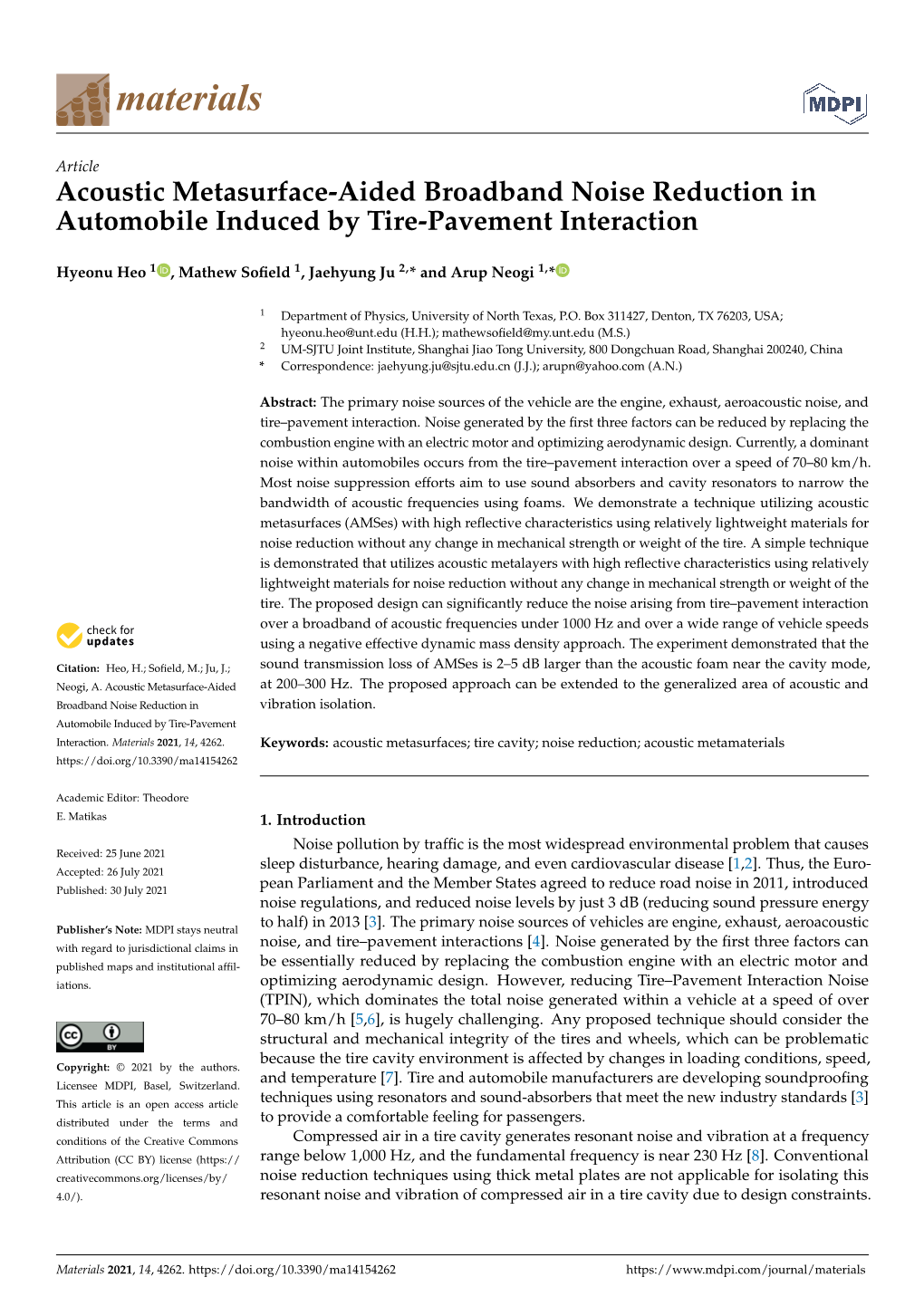 Acoustic Metasurface-Aided Broadband Noise Reduction in Automobile Induced by Tire-Pavement Interaction