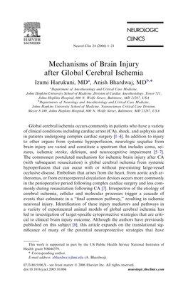 Mechanisms of Brain Injury After Global Cerebral Ischemia