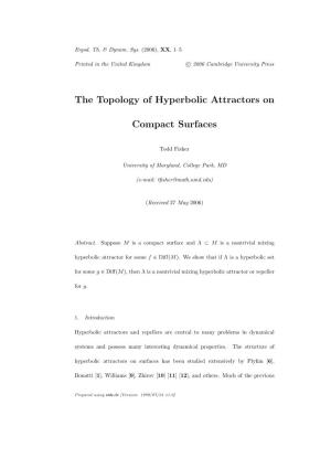 The Topology of Hyperbolic Attractors on Compact Surfaces 3