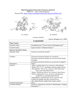 Draft Plant Propagation Protocol