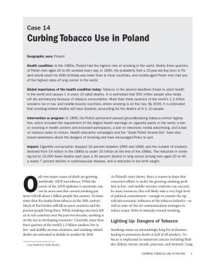 Curbing Tobacco Use in Poland