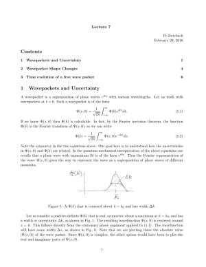 Quantum Physics I, Lecture Note 7