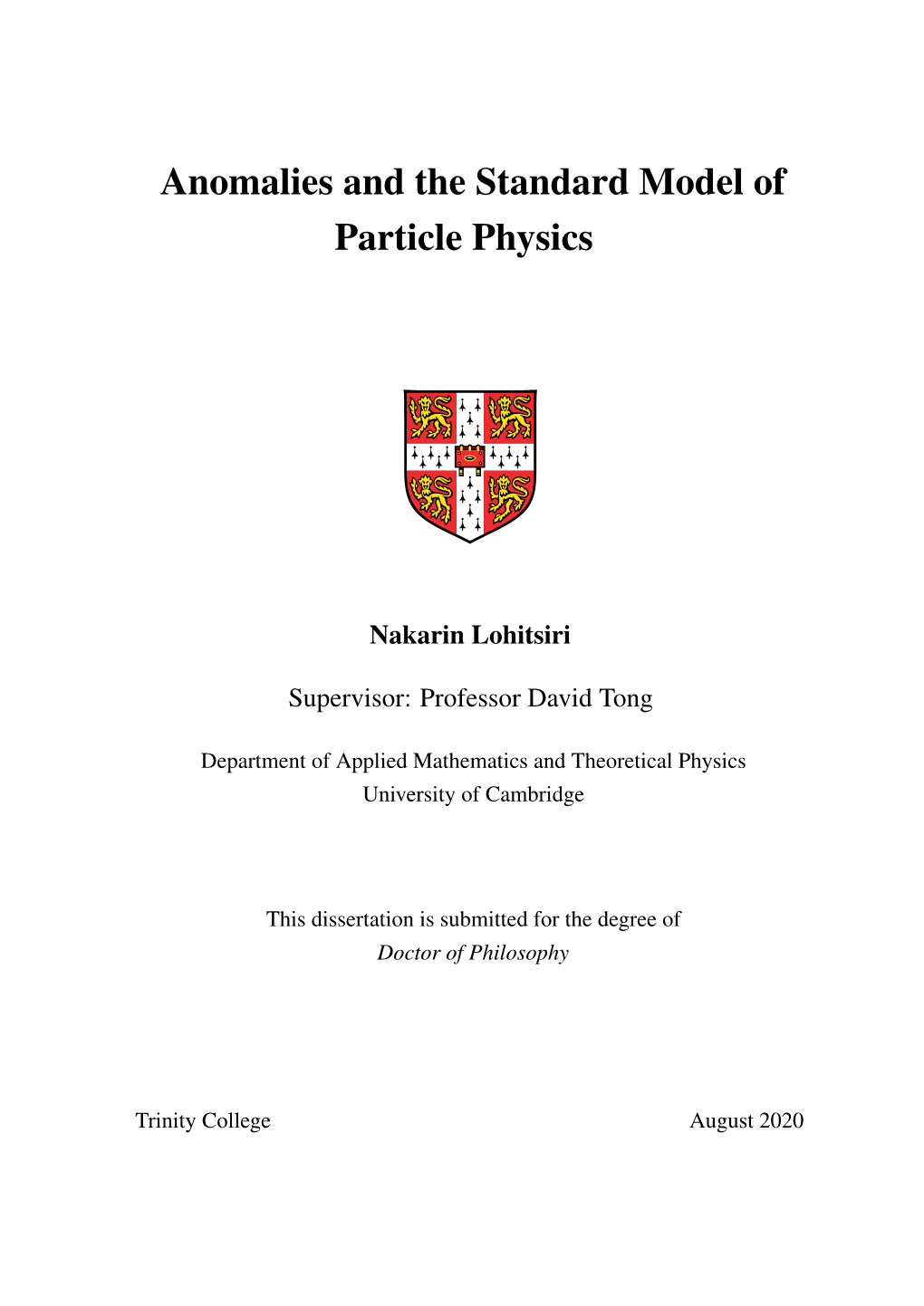 Anomalies and the Standard Model of Particle Physics