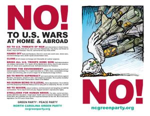 To U.S. Wars at Home & Abroad No to U.S