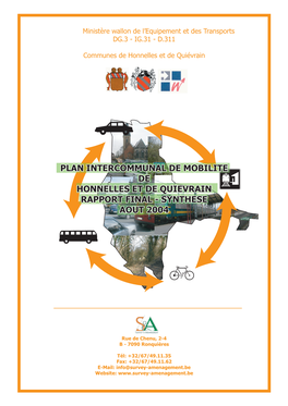 Plan Intercommunal De Mobilite De Honnelles Et De Quievrain Rapport Final - Synthese Aout 2004