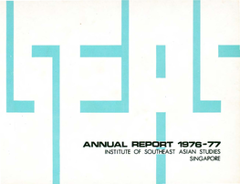 Annual Report 1976-77 Institute Of