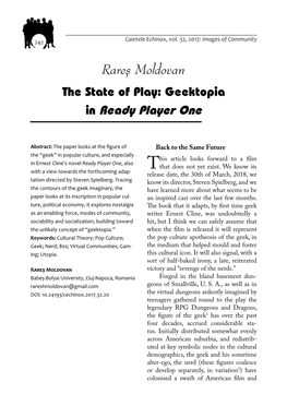 Rare[ Moldovan the State of Play: Geektopia in Ready Player One