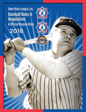 BRL 2018 Baseball Rules and Regulations Ebook