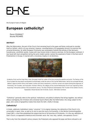 European Catholicity?