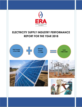 Electricity Supply Industry Performance Report for the Year 2018