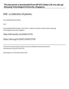 EKE : a Collection of Poems