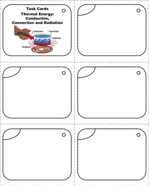 Task Cards Thermal Energy: Conduction, Convection And