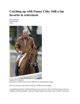 Catching up with Funny Cide: Still a Fan Favorite in Retirement