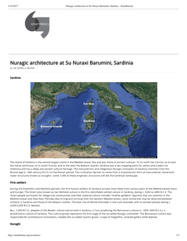 Nuragic Architecture at Su Nuraxi Barumini, Sardinia – Smarthistory