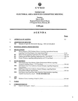 EASC Agenda May 4, 2010