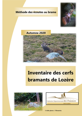 Inventaire Des Cerfs Bramants De Lozère