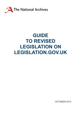 Guide to Revised Legislation on Legislation.Gov.Uk