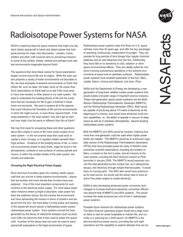 + Radioisotope Power Systems For