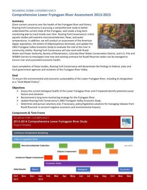 Comprehensive Lower Fryingpan River Assessment 2013-2015
