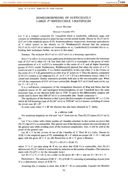 Homeomorphisms of Sufficiently Large P*-Irreducible 3-Manifolds