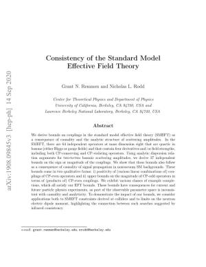 Consistency of the Standard Model Effective Field Theory