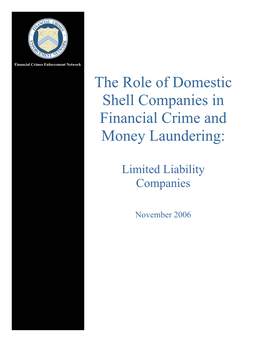 The Role of Domestic Shell Companies in Financial Crime and Money Laundering