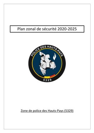 Plan Zonal De Sécurité 2020-2025
