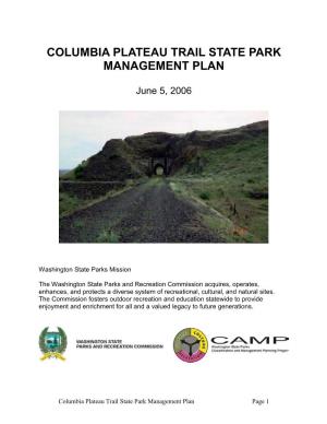 Columbia Plateau Trail Management Plan