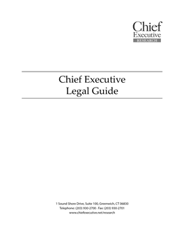 Chief Executive Legal Guide
