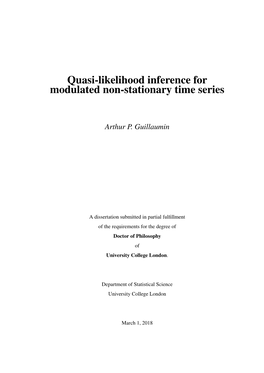 Quasi-Likelihood Inference for Modulated Non-Stationary Time Series