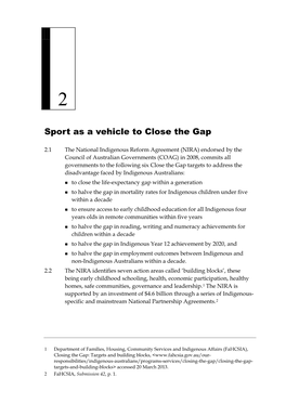 Chapter 2: Sport As a Vehicle to Close The