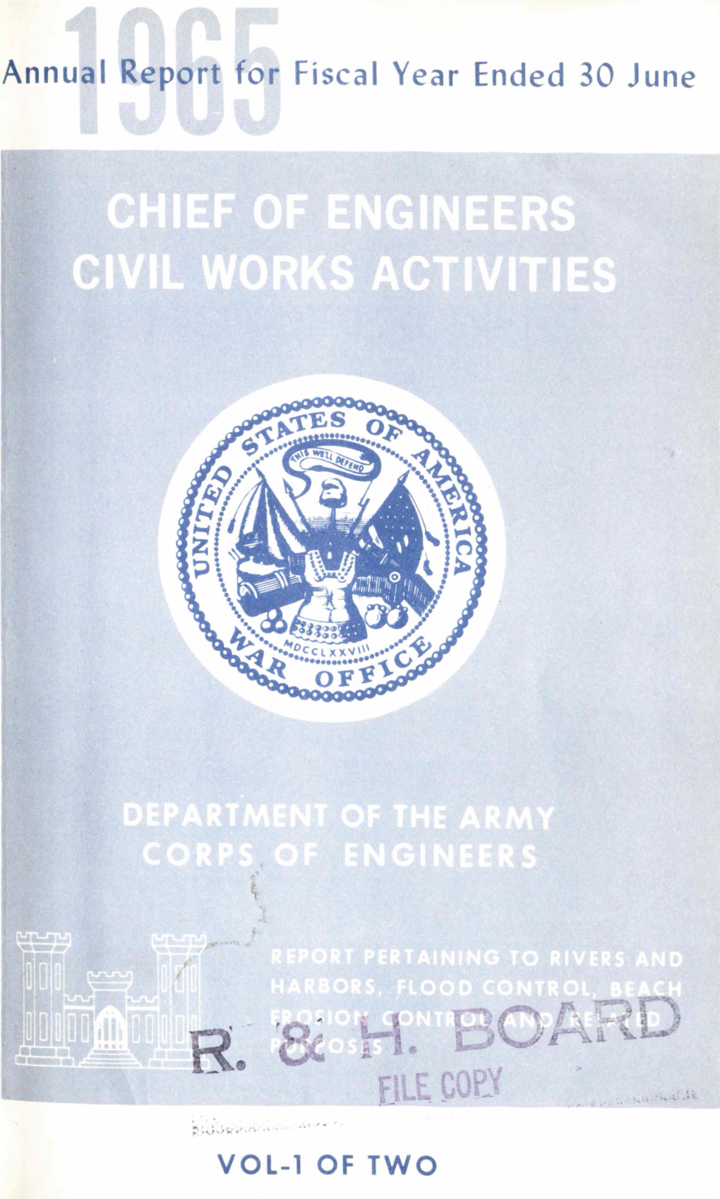 Annual Report of the Chief of Engineers, U.S. Army on Civil